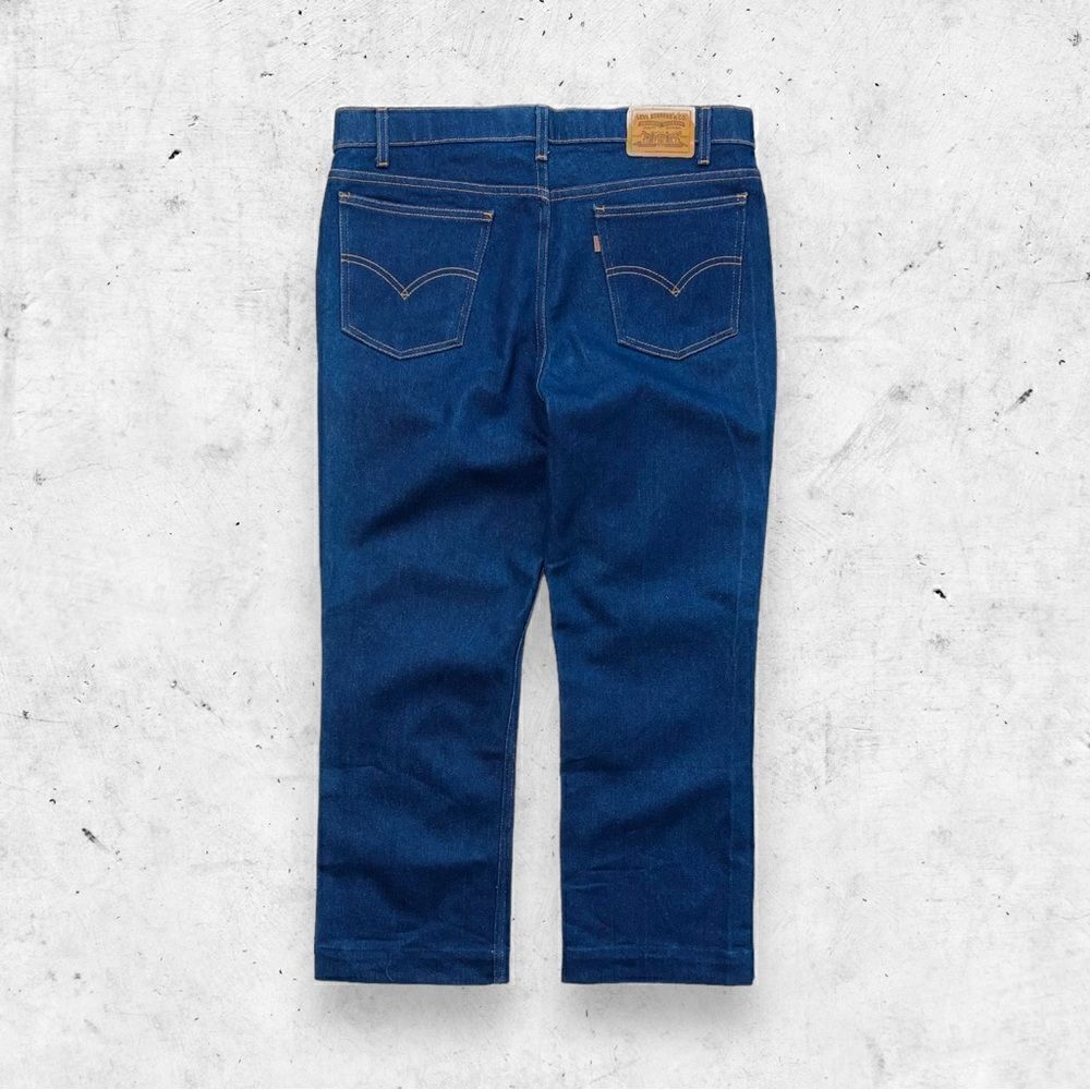 Vtg 80s Levi's 547 Gold Tab Dark Wash, Relaxed Flare, Stretch, Hippie 70s, 36 - Picture 2 of 9
